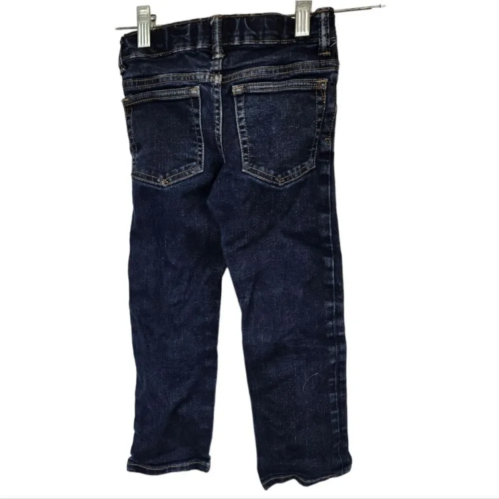 GAP Little Boys Blue Jeans 4 Straight Fit Denim Adjustable Waist Toddler Pants